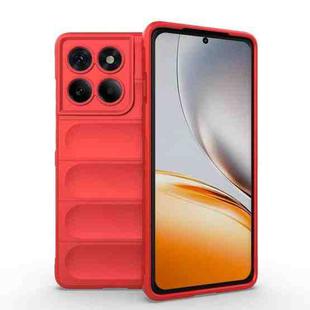 For Motorola Edge 60 Pro 5G Magic Shield TPU + Flannel Phone Case(Red)