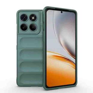 For Motorola Edge 60 Pro 5G Magic Shield TPU + Flannel Phone Case(Dark Green)