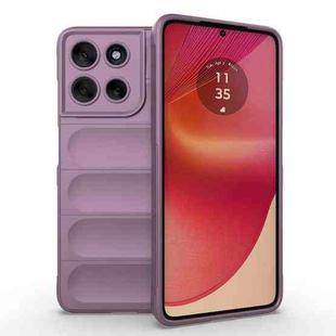 For Motorola Moto G56 5G Magic Shield TPU + Flannel Phone Case(Purple)