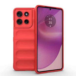 For Motorola Moto G86 5G Magic Shield TPU + Flannel Phone Case(Red)
