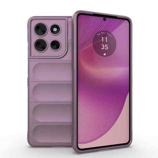For Motorola Moto G86 5G Magic Shield TPU + Flannel Phone Case(Purple)