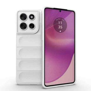For Motorola Moto G86 5G Magic Shield TPU + Flannel Phone Case(White)