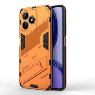 For Realme C53 4G Punk Armor 2 in 1 PC + TPU Phone Case with Holder(Orange)