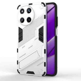 For Realme 11 4G Global Punk Armor 2 in 1 PC + TPU Phone Case with Holder(White)