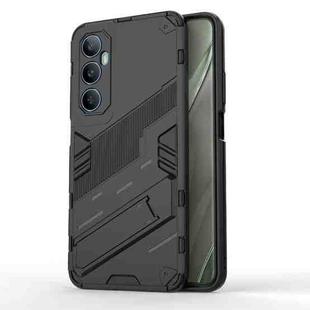 For Realme C65 4G Global Punk Armor 2 in 1 PC + TPU Phone Case with Holder(Black)