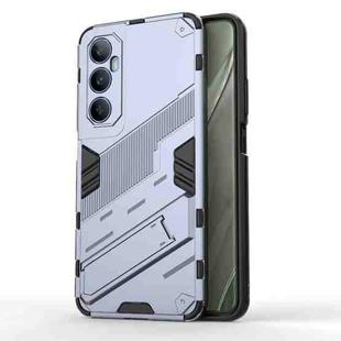 For Realme C65 4G Global Punk Armor 2 in 1 PC + TPU Phone Case with Holder(Grey)