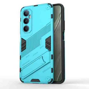 For Realme C65 4G Global Punk Armor 2 in 1 PC + TPU Phone Case with Holder(Blue)