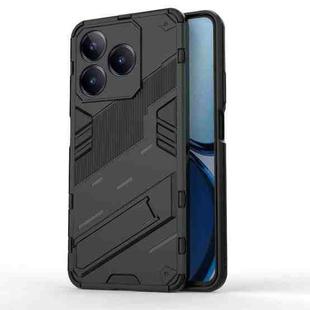 For Realme C63 4G Global Punk Armor 2 in 1 PC + TPU Phone Case with Holder(Black)