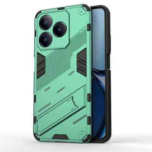 For Realme C63 4G Global Punk Armor 2 in 1 PC + TPU Phone Case with Holder(Green)