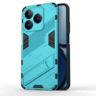 For Realme C63 4G Global Punk Armor 2 in 1 PC + TPU Phone Case with Holder(Blue)
