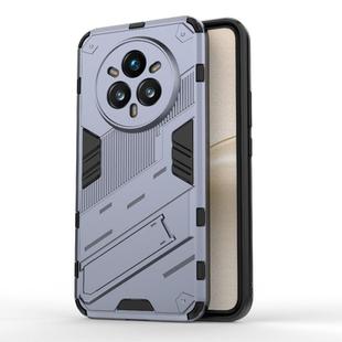 For Realme 14 Pro+ 5G Punk Armor 2 in 1 PC + TPU Phone Case with Holder(Grey)