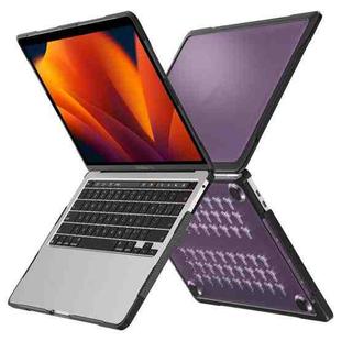 For MacBook Pro 13.3 inch A2338 Translucent Laptop Protective Case(Transparent Purple)