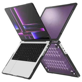 For MacBook Pro 14.2 inch 2023 / 2021 Dot Translucent Laptop Protective Case(Transparent Purple)