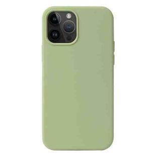 For iPhone 15 Pro Max Liquid Silicone Phone Case(Matcha Green)
