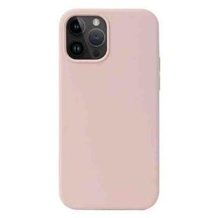 For iPhone 15 Pro Max Liquid Silicone Phone Case(Sand Pink)