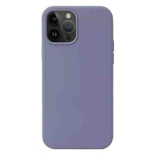 For iPhone 15 Pro Max Liquid Silicone Phone Case(Lavender Grey)