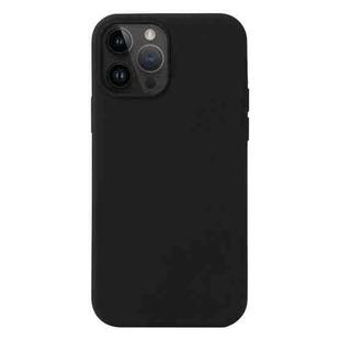 For iPhone 15 Pro Liquid Silicone Phone Case(Black)