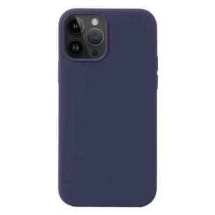 For iPhone 15 Pro Liquid Silicone Phone Case(Midnight Blue)