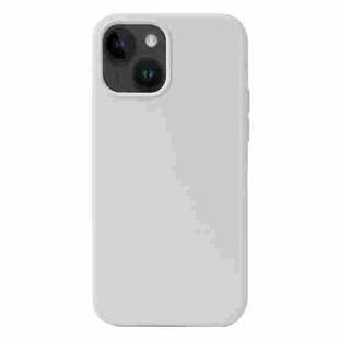For iPhone 15 Liquid Silicone Phone Case(White)