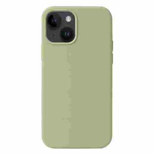 For iPhone 15 Liquid Silicone Phone Case(Matcha Green)