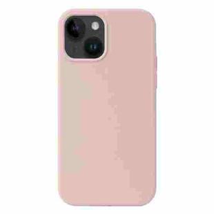 For iPhone 15 Liquid Silicone Phone Case(Sand Pink)