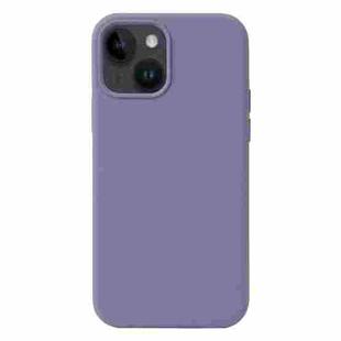 For iPhone 15 Liquid Silicone Phone Case(Lavender Grey)