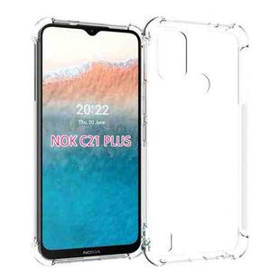 For Nokia C21 Plus Shockproof Non-slip Thickening TPU Phone Case(Transparent)