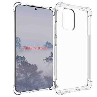 For Nokia X30 5G Shockproof Non-slip Thickening TPU Phone Case(Transparent)