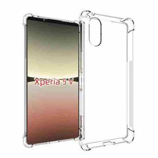 For Sony Xperia 5 V Shockproof Non-slip Thickening TPU Phone Case(Transparent)