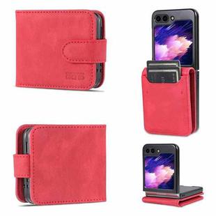 For Samsung Galaxy Z Flip5 AZNS Dream II Skin Feel PU+TPU Horizontal Flip PU Phone Case(Red)