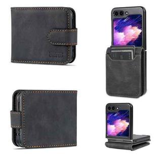 For Samsung Galaxy Z Flip5 AZNS Dream II Skin Feel PU+TPU Horizontal Flip PU Phone Case(Black)