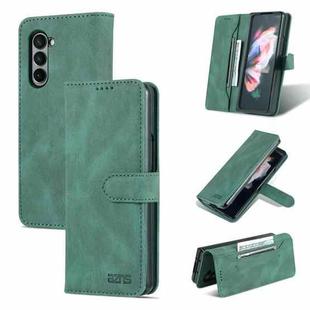 For Samsung Galaxy Z Fold5 AZNS Dream II Skin Feel PU+TPU Horizontal Flip PU Phone Case(Green)