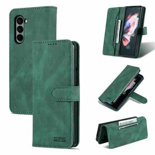 For Samsung Galaxy Z Fold6 5G AZNS Dream II Skin Feel PU+TPU Horizontal Flip PU Phone Case(Green)