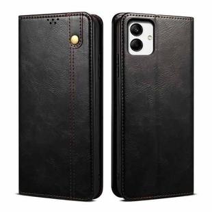 For Samsung Galaxy A05 Oil Wax Crazy Horse Texture Leather Phone Case(Black)