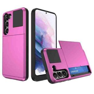 For Samsung Galaxy S21+ 5G Multifunction Armor Slide Card Slot Phone Case(Pink)