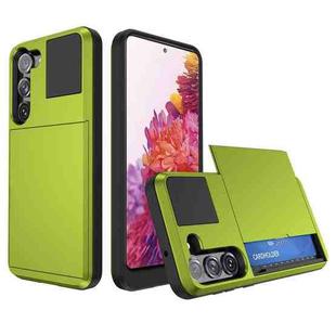 For Samsung Galaxy S20 FE Multifunction Armor Slide Card Slot Phone Case(Grass Green)