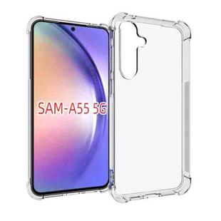 For Samsung Galaxy A55 5G Shockproof Non-slip Thickening TPU Phone Case(Transparent)