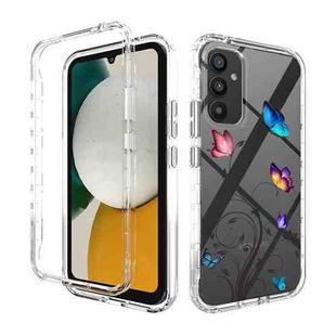 For Samsung Galaxy A34 5G Transparent Painted Phone Case(Tree Butterflies)