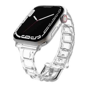 For Apple Watch SE 2022 44mm Cube Airbag Clear TPU Watch Band(Transparent)