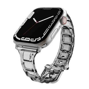 For Apple Watch 7 41mm Cube Airbag Clear TPU Watch Band(Black)