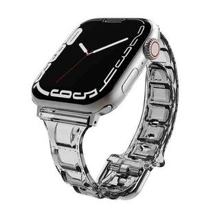 For Apple Watch 3 42mm Cube Airbag Clear TPU Watch Band(Black)