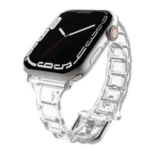For Apple Watch Ultra 2 49mm Cube Airbag Clear TPU Watch Band(Transparent)