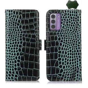 For Nokia G42 5G Crocodile Top Layer Cowhide Leather Phone Case(Green)
