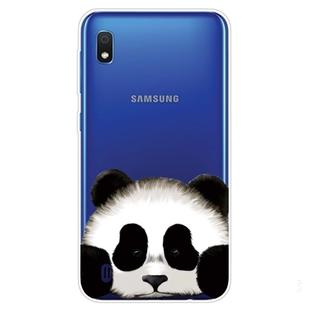 For Samsung Galaxy A10 Coloured Drawing Pattern Highly Transparent TPU Protective Case(Panda)