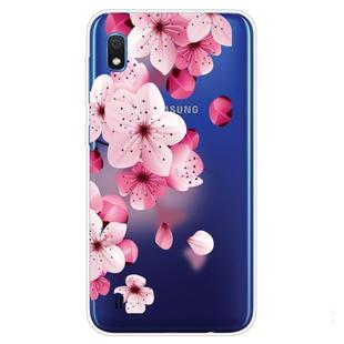 For Samsung Galaxy A10 Coloured Drawing Pattern Highly Transparent TPU Protective Case(Cherry Blossoms)