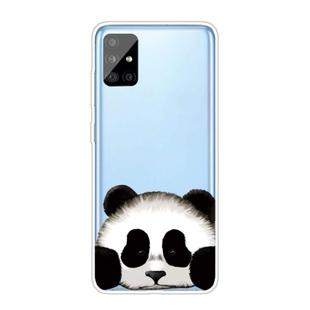 For Samsung Galaxy A51 Coloured Drawing Pattern Highly Transparent TPU Protective Case(Panda)