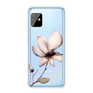 For Samsung Galaxy A81 / Note 10 Lite Coloured Drawing Pattern Highly Transparent TPU Protective Case(Lotus)