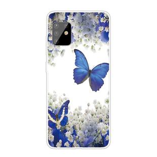 For Samsung Galaxy A81 / Note 10 Lite Coloured Drawing Pattern Highly Transparent TPU Protective Case(Purple Butterfly)