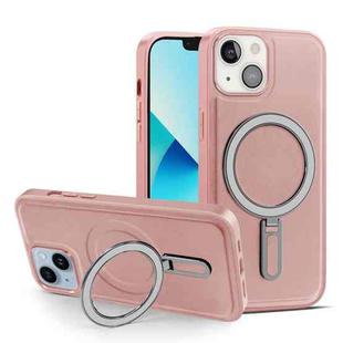 For iPhone 13 MagSafe Magnetic Holder Phone Case(Pink)