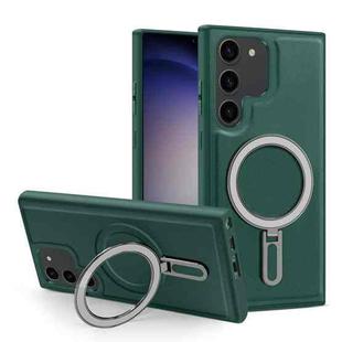 For Samsung Galaxy S23+ 5G MagSafe Magnetic Holder Phone Case(Green)